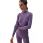 conjunto de roupa térmica sem costuras para mulher 4F F156 roxo XS/S