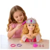LEAN TOYS boneca cabeça de pentear Beauty Fashion com acessórios, cabelo loiro, 25 cm, para crianças a partir de 3 anos