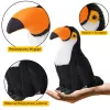 LEAN TOYS Peluche Tucano Pássaro Peluche Mascote Peluche Branco 30cm