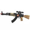 LEAN TOYS Conjunto Militar - Espingarda de Brincar com Som, Capacete, Faca, Granada, Binóculos, Relógio, Apito, Placa de Identificação e Elástico para Crianças a partir dos 3 anos