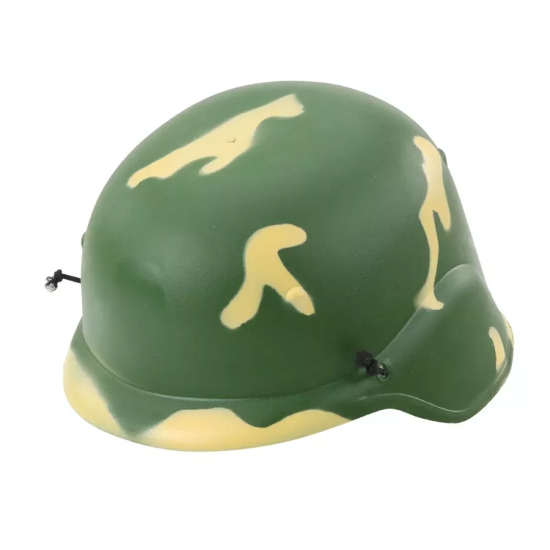 LEAN TOYS Conjunto Militar - Espingarda de Brincar com Som, Capacete, Faca, Granada, Binóculos, Relógio, Apito, Placa de Identificação e Elástico para Crianças a partir dos 3 anos