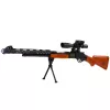 LEAN TOYS Espingarda de Franco-Atirador AK-528 com Mira Telescópica, Tripé, Luz e Som