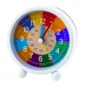 LEAN TOYS Despertador Didático para Crianças - Azul Analógico de Quartzo com Silent Sweep, Mostrador para Aprender Minutos e Segundos, Função Soneca e Retroiluminação, 9 cm