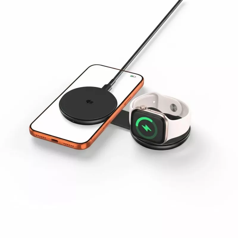 TECH-PROTECT A55 Carregador Magnético MagSafe 2 em 1 25W Qi2.2 Preto