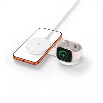 TECH-PROTECT A55 Carregador Magnético MagSafe 2 em 1 25W Qi2.2 Branco