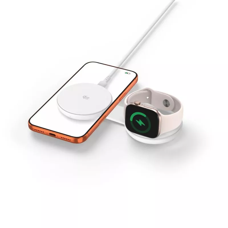 TECH-PROTECT A55 Carregador Magnético MagSafe 2 em 1 25W Qi2.2 Branco
