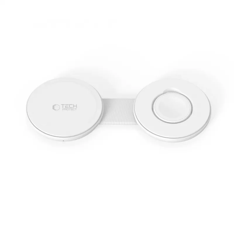 TECH-PROTECT A55 Carregador Magnético MagSafe 2 em 1 25W Qi2.2 Branco