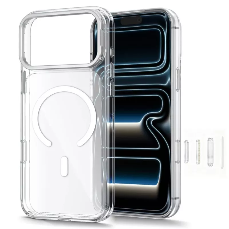 TECH-PROTECT MAGSTAND Capa MagSafe Transparente com Suporte para iPhone 17 Pro Max / 18 Pro Max