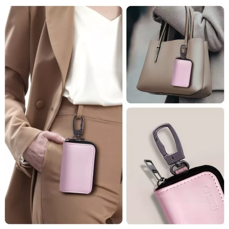 Tech-Protect KLR300 Bolsa Faraday Bloqueador de Sinal RFID Keyless Capa Rosa