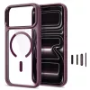Tech-Protect Magmat Capa MagSafe CC para iPhone 17 Pro / 18 Pro - Vermelho Cereja Escuro/Transparente