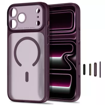 TECH-PROTECT MagPrime Capa MagSafe para iPhone 17 Pro Max / 18 Pro Max - Vermelho Cereja Escuro Mate