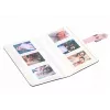 LOVEINSTANT Álbum de fotografias em ganga para Fujifilm Instax Mini – capacidade para 108 fotografias, capa em pele PU, 18 páginas, azul