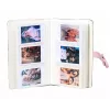 LOVEINSTANT Álbum de fotografias em ganga para Fujifilm Instax Mini – capacidade para 108 fotografias, capa em pele PU, 18 páginas, azul