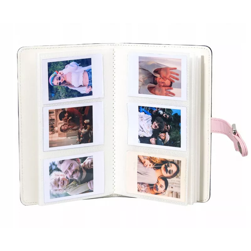 LOVEINSTANT Álbum de fotografias em ganga para Fujifilm Instax Mini – capacidade para 108 fotografias, capa em pele PU, 18 páginas, azul