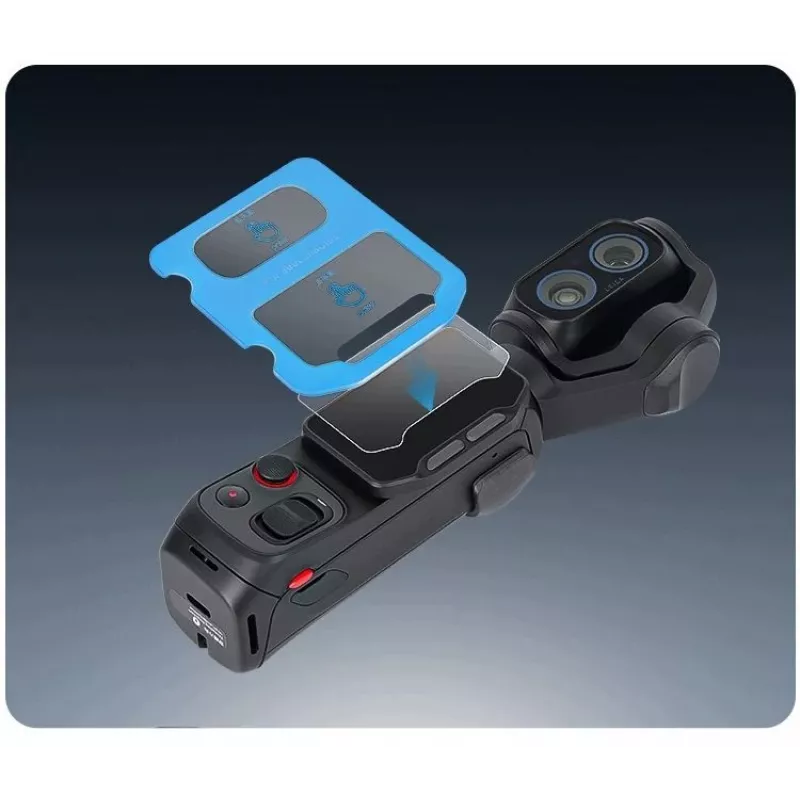 SUNNYLIFE Conjunto de proteção em vidro temperado 9H para ecrã e objetiva para Insta360 Luna Ultra com revestimento AR, bordas 2.5D e acessórios de montagem