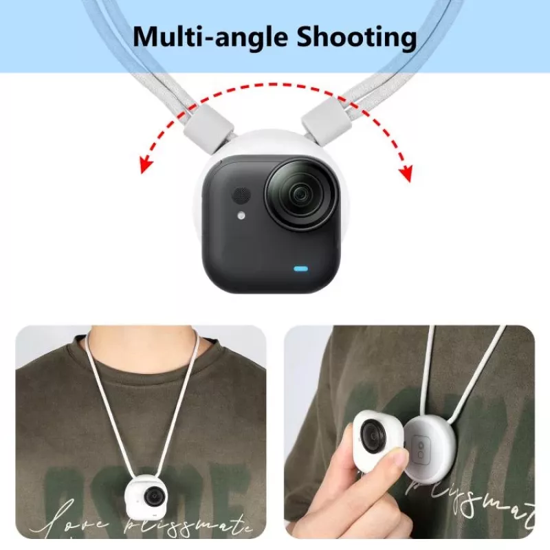 PULUZ PU1205W Suporte magnético para o pescoço com cordão para Insta360 GO Ultra, branco