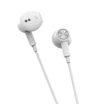 Beline auriculares in-ear USB-C com microfone e comando, branco