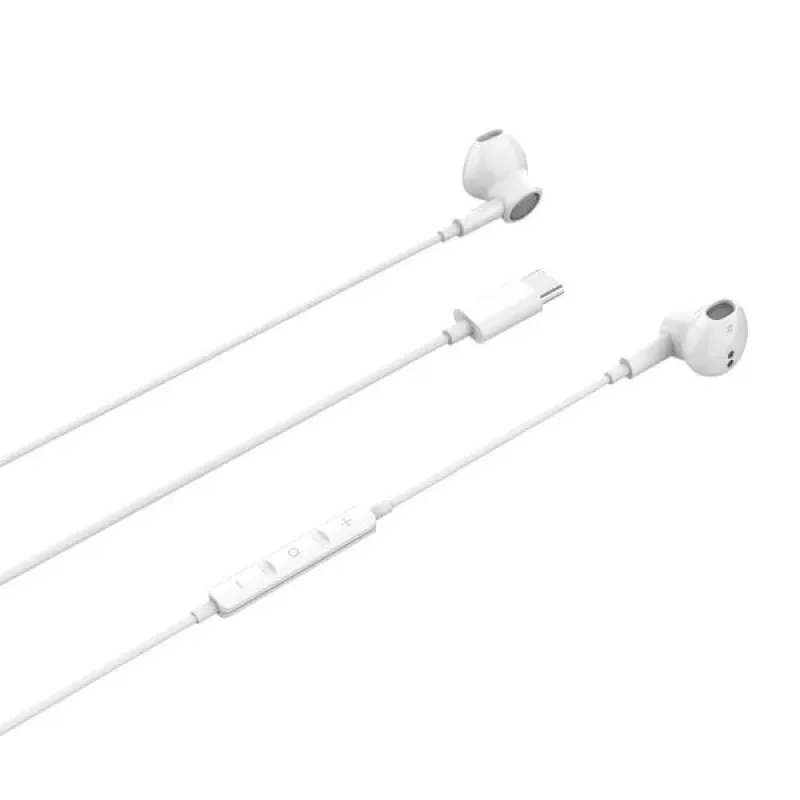 Beline auriculares in-ear USB-C com microfone e comando, branco