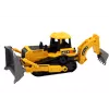 LEAN TOYS escavadora de rastos veículo de construção com 2 pás amarela