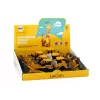 LEAN TOYS escavadora de rastos veículo de construção com 2 pás amarela