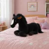 LEAN TOYS cavalo de peluche mascote preto 40cm x 37cm