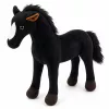 LEAN TOYS cavalo de peluche mascote preto 40cm x 37cm