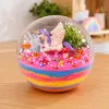 LEAN TOYS conjunto de experiência de cultivo de cristais terrário unicórnio com iluminação DIY