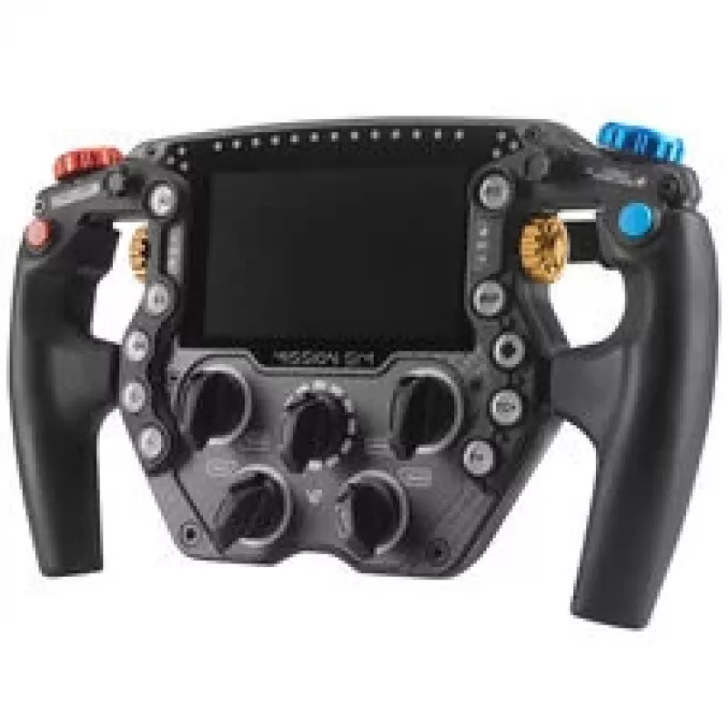 Volante de sim racing VPG Sim Mission, ecrã tátil de 5 polegadas, ARGB, 290mm - Preto