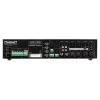 Amplificador misto PA AUDAC COM12MK2 120W com saídas 100V/70V/4Ω, 2 entradas mic/3 line, prioridade e alimentação phantom, montagem em rack 2U, preto