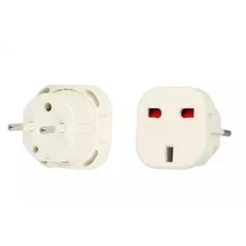 Adaptador de carregador UK/EU iLike branco - carregador de parede USB compacto 10,5W, ficha EU, 2,1A, proteção contra sobrecarga