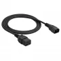 Akyga AK-UP-02 Cabo de extensão para servidor IEC C14 para IEC C19, 3 x 1 mm², 1,8 m, preto