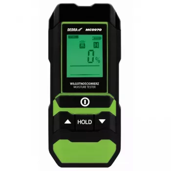 DEDRA MC0970 Medidor de humidade com elétrodos de agulha para madeira e materiais de construção