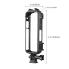 PULUZ PU979B Capa protetora com suporte e sapata dupla para flash frio para Insta360 X4 – preto