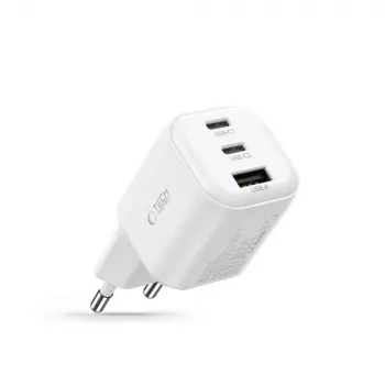 TECH-PROTECT NCA100W-GAN-AVS Carregador GaN de 3 portas PD 3.2 100W / QC3.0 branco