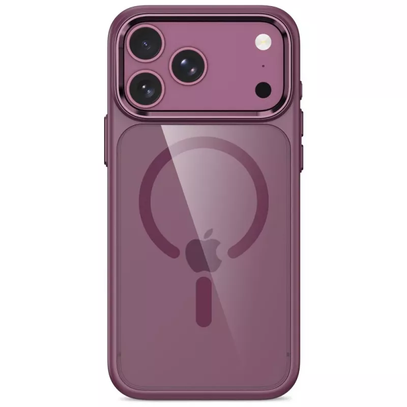 Tech-Protect Magmat Capa transparente MagSafe para iPhone 17 Pro Max / 18 Pro Max - vermelho cereja escuro