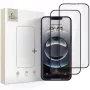 Tech-Protect Glass Fit+ Proteção de ecrã em vidro temperado para Apple iPhone 13/13 Pro/14/16e/17e, moldura preta, pack de 2