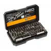 NEO TOOLS conjunto de 99 pontas de chave de fendas com punho, aço S2, encaixe sextavado de 1/4 polegada, fenda, Phillips, Pozidriv, Torx, Torx de segurança, sextavado, sextavado de segurança, quadrado, Spanner, Tri-Wing, Torq-Set, Clutch, suporte de pontas magnético, adaptador, rol
