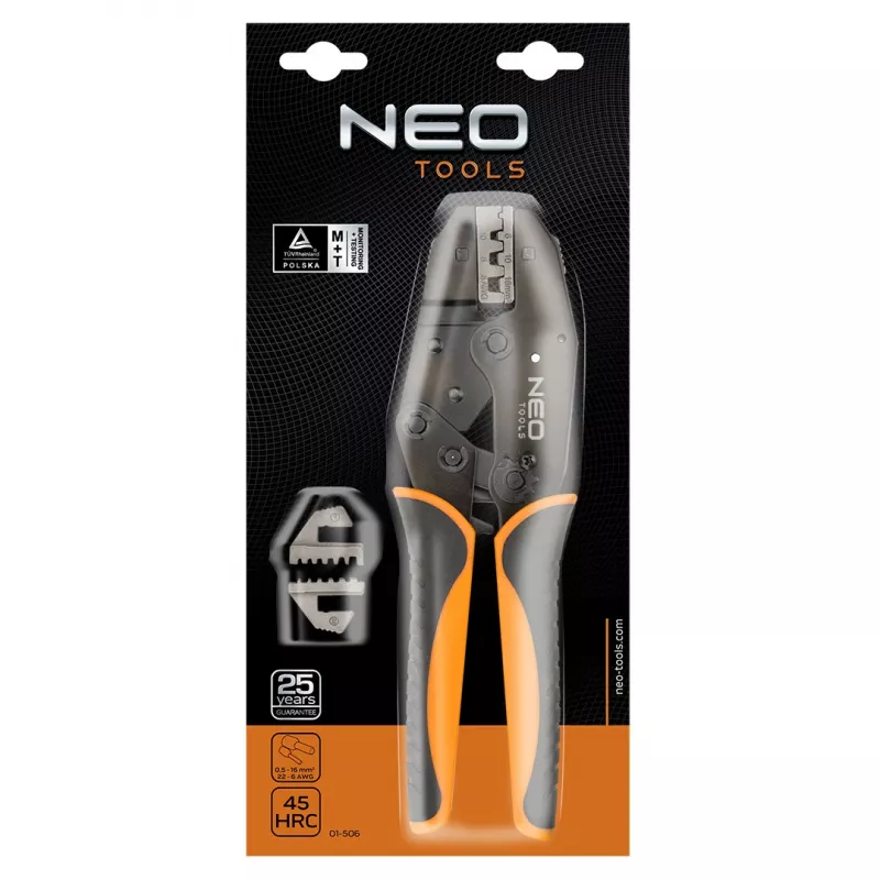 NEO TOOLS alicate de cravar terminais 0,5-16 mm² (22-6 AWG)
