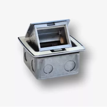 BACHMANN Mini Countertop Box 3M - caixa de mesa para montagem de tomadas padrão 22,5x45 mm (45x45 mm) rebatível, branco