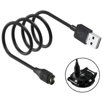 Cabo de carregamento USB-A Beline para smartwatches Garmin 1m preto