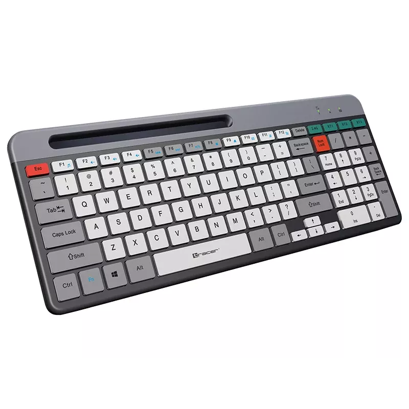Teclado sem fios TRACER SHARP, 2,4 GHz, tamanho completo, QWERTY, preto