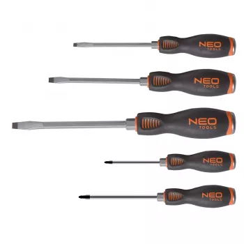 Chave de fendas de impacto NEO TOOLS, S2, conjunto de 5