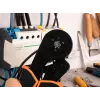 Alicate de cravar automático de catraca para terminais de fio 0,25-16 mm² (AWG 23-5), cravação quadrada, 210 mm, punho ergonómico de duas componentes, preto/laranja