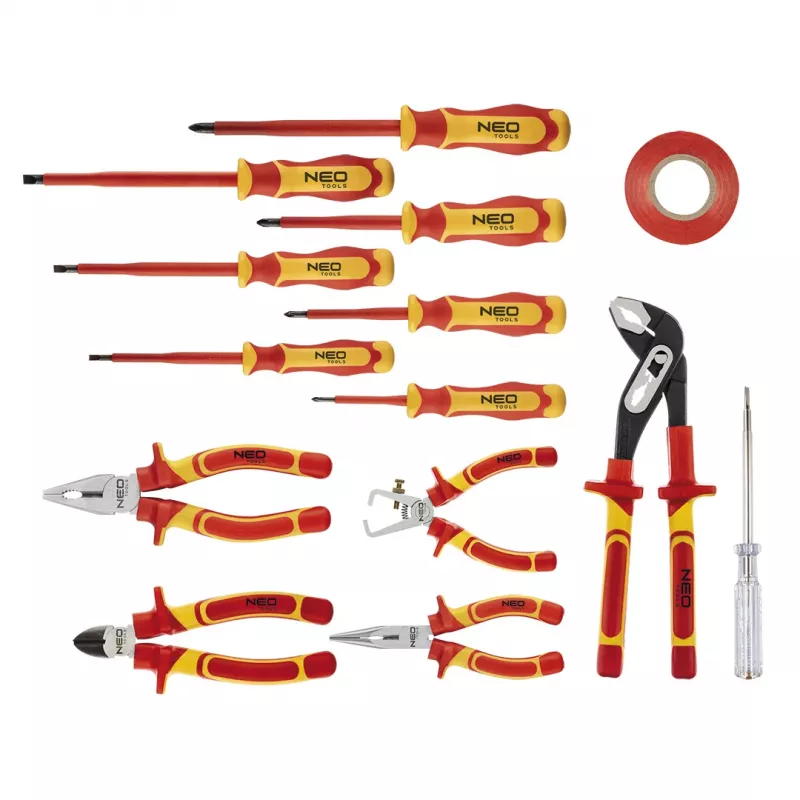 NEO TOOLS Conjunto de alicates e chaves de fendas 1000V, 13 unid.