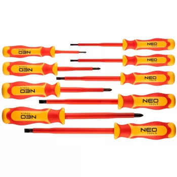 NEO TOOLS Conjunto de 9 peças de chaves de fendas isoladas 1000V com testador de tensão