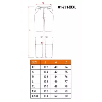 NEO Tools 81-231-XXXL Calças de proteção cinzento/preto