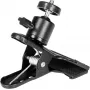 Camrock BH-1 grampo universal com mini cabeça esférica, capacidade de carga 1 kg, alumínio (CR2158)