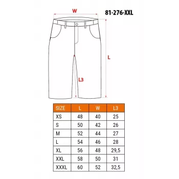 Calções NEO TOOLS PREMIUM para homem XXL – mistura de algodão com elastano, preto