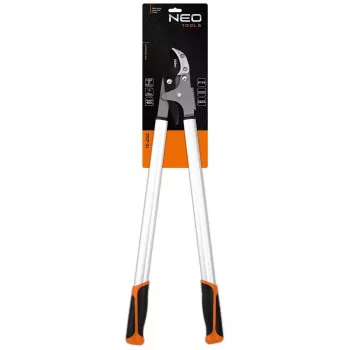 NEO TOOLS 15-252 Tesoura de poda de corte passante 200 mm, lâmina revestida a PTFE em aço de carbono de alta qualidade, punhos ergonómicos com bloqueio de segurança