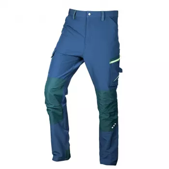 NEO TOOLS Mix&Match Calças de trabalho 4-way stretch azul-marinho-verde XS